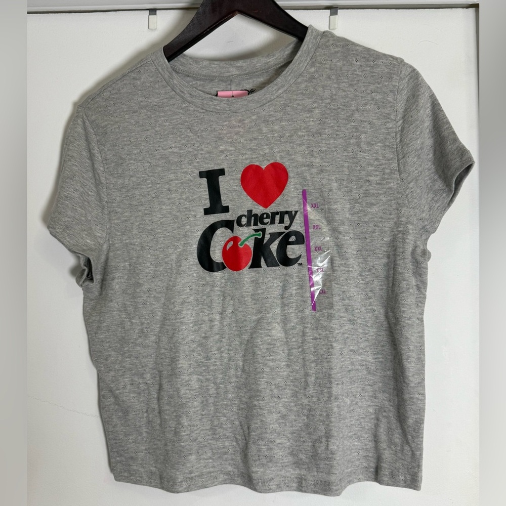 Coca Cola Gray I Love Cherry Coke Kids T-Shirt